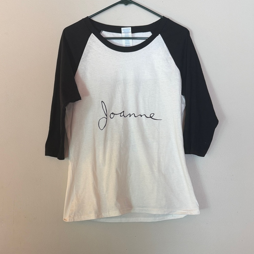 Port and Company Black and White Graphic Raglan Tee